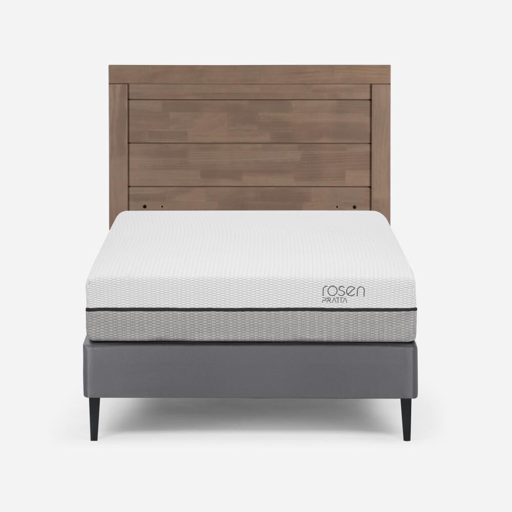Cama Europea Rosen Pratta / 1.5 Plazas / Base Normal + Respaldo image number 0.0