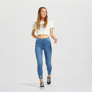 Jeans Rotura En Basta Tiro Alto Super Skinny Mujer Freedom