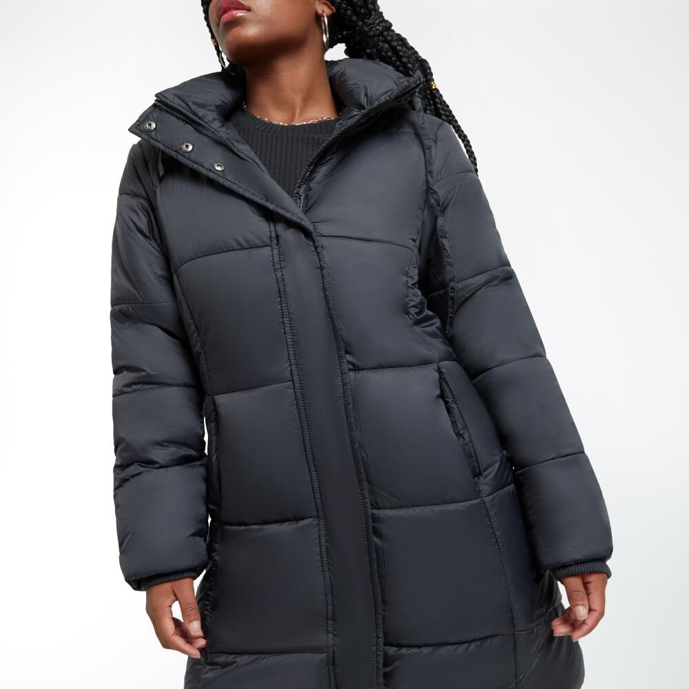Parka Larga Cuello Alto Con Capucha Mujer Rolly Go image number 4.0