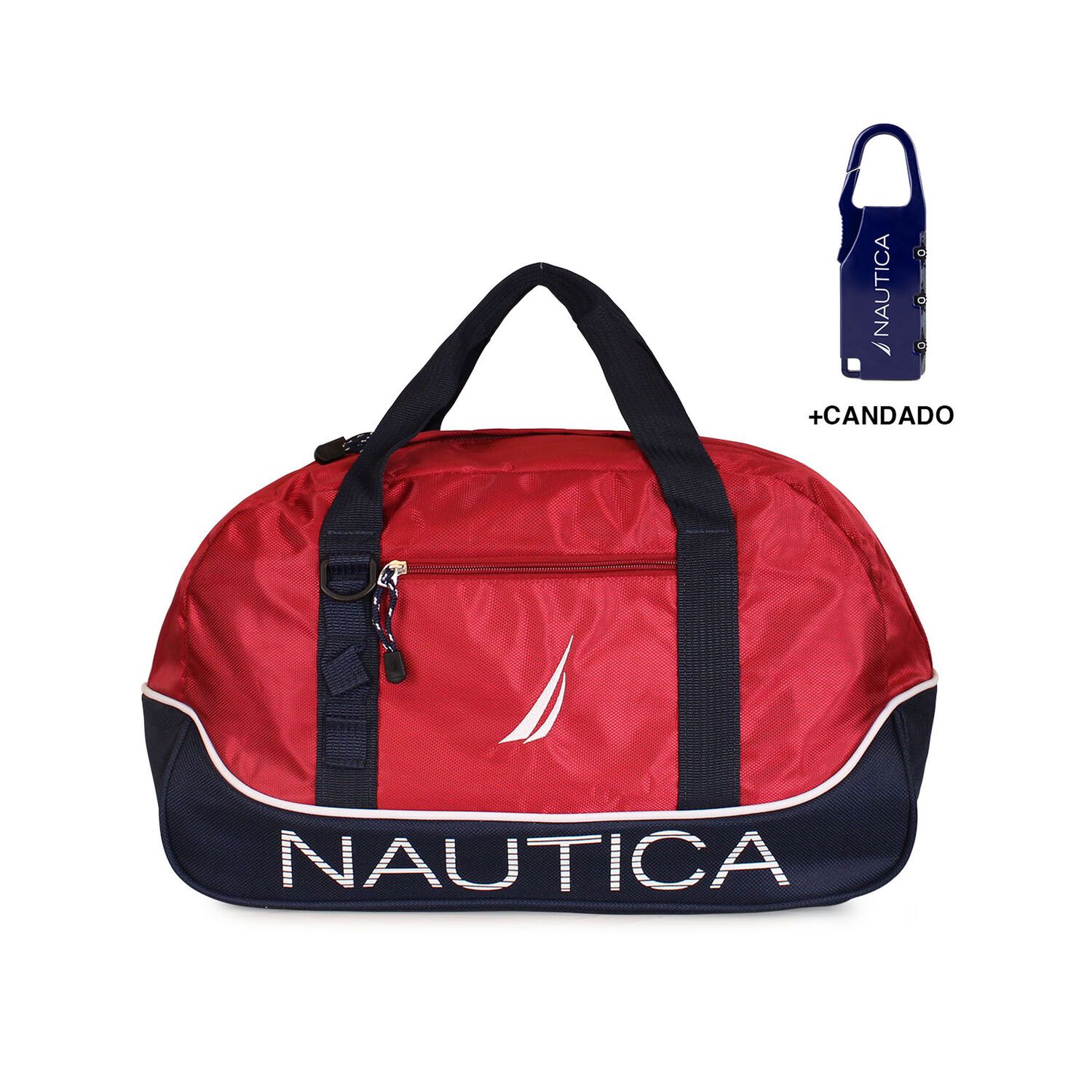 Bolso De Viaje Nautica Mannar S Rojo + Candado image number 0.0