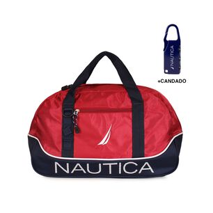 Bolso De Viaje Nautica Mannar S Rojo + Candado