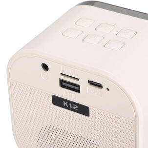 Karaoke Portátil Doble Micrófono Bluetooth Con Mini Parlante Rgb
