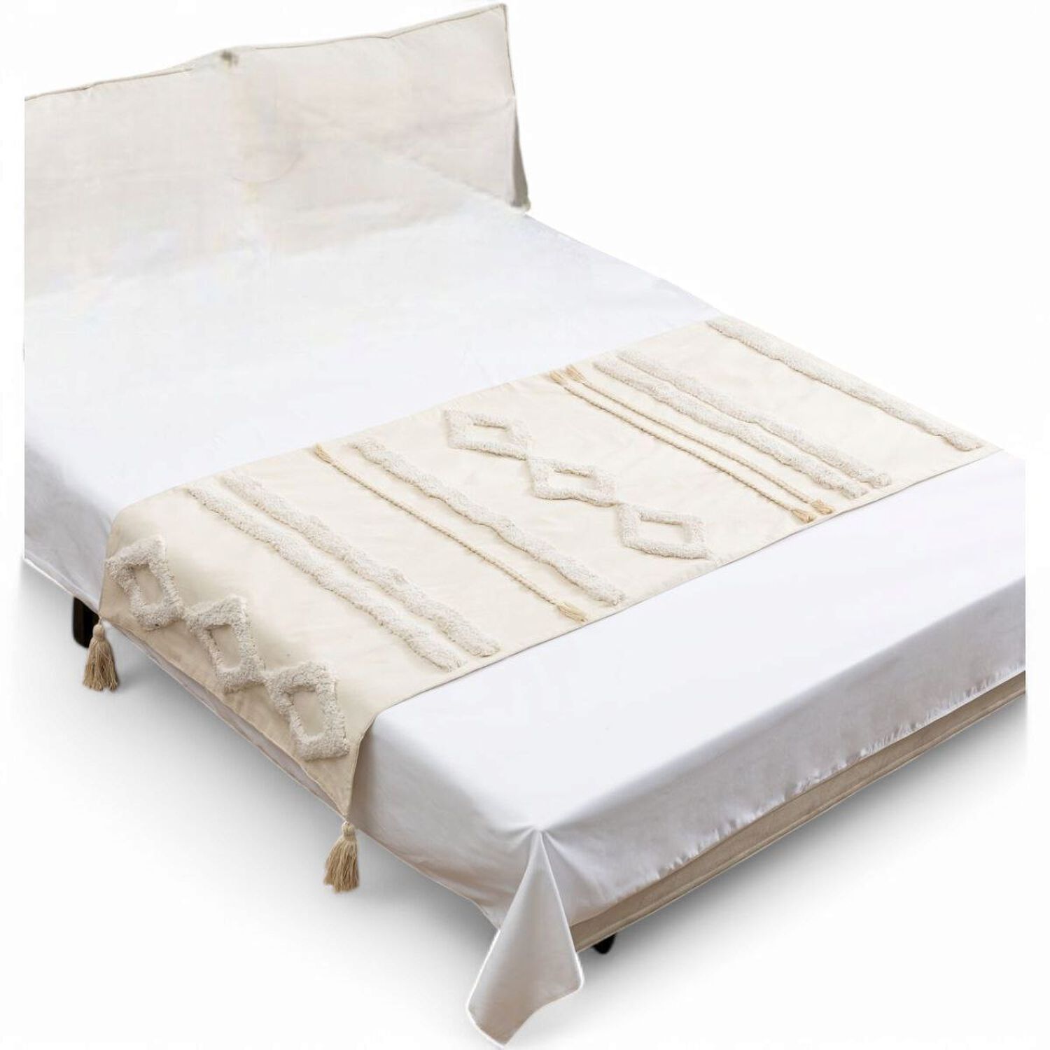 Piecera Boho Para King O Dos Plazas Pie De Cama Medida 210cm X 70cm Pb1-7 image number 0.0
