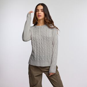 Sweater Trenzado Manga Larga Cuello Redondo Mujer Freedom