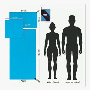 Toalla De Deporte Microfibra Set X3 Celeste