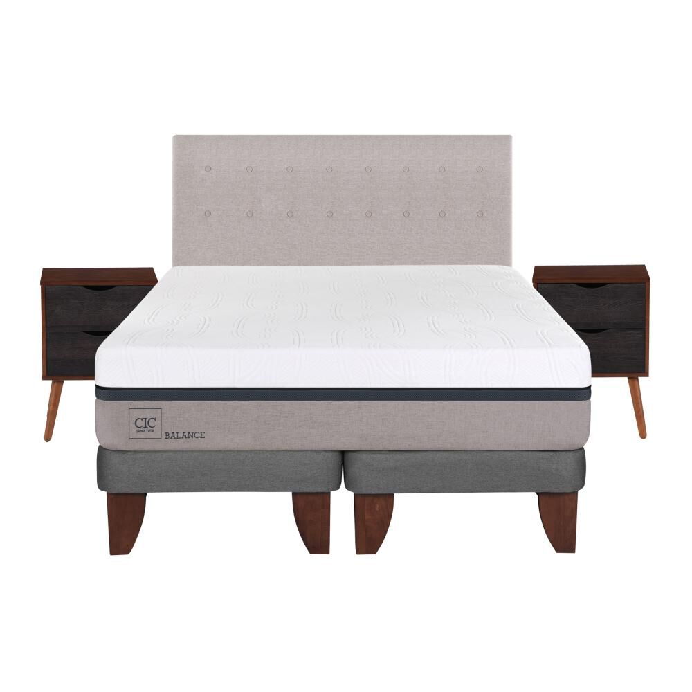 Cama Europea Cic Balance / King / Base Dividida + Set De Maderas image number 0.0