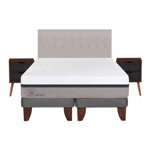 Cama Europea Cic Balance / King / Base Dividida + Set De Maderas