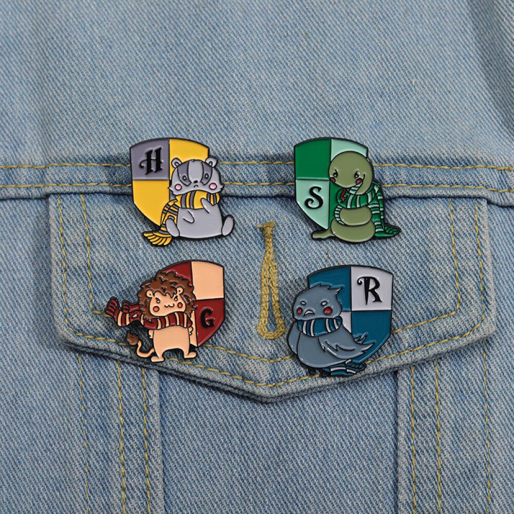 Set De Pines Harry Potter Insignia Animalitos Kawaii image number 4.0