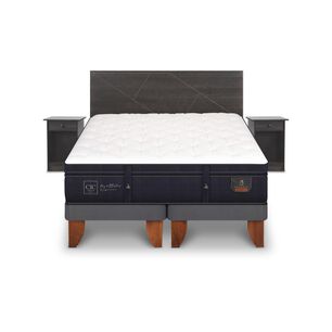 Cama Europea Cic Super Premium / 2 Plazas / Base Dividida + Set De Maderas