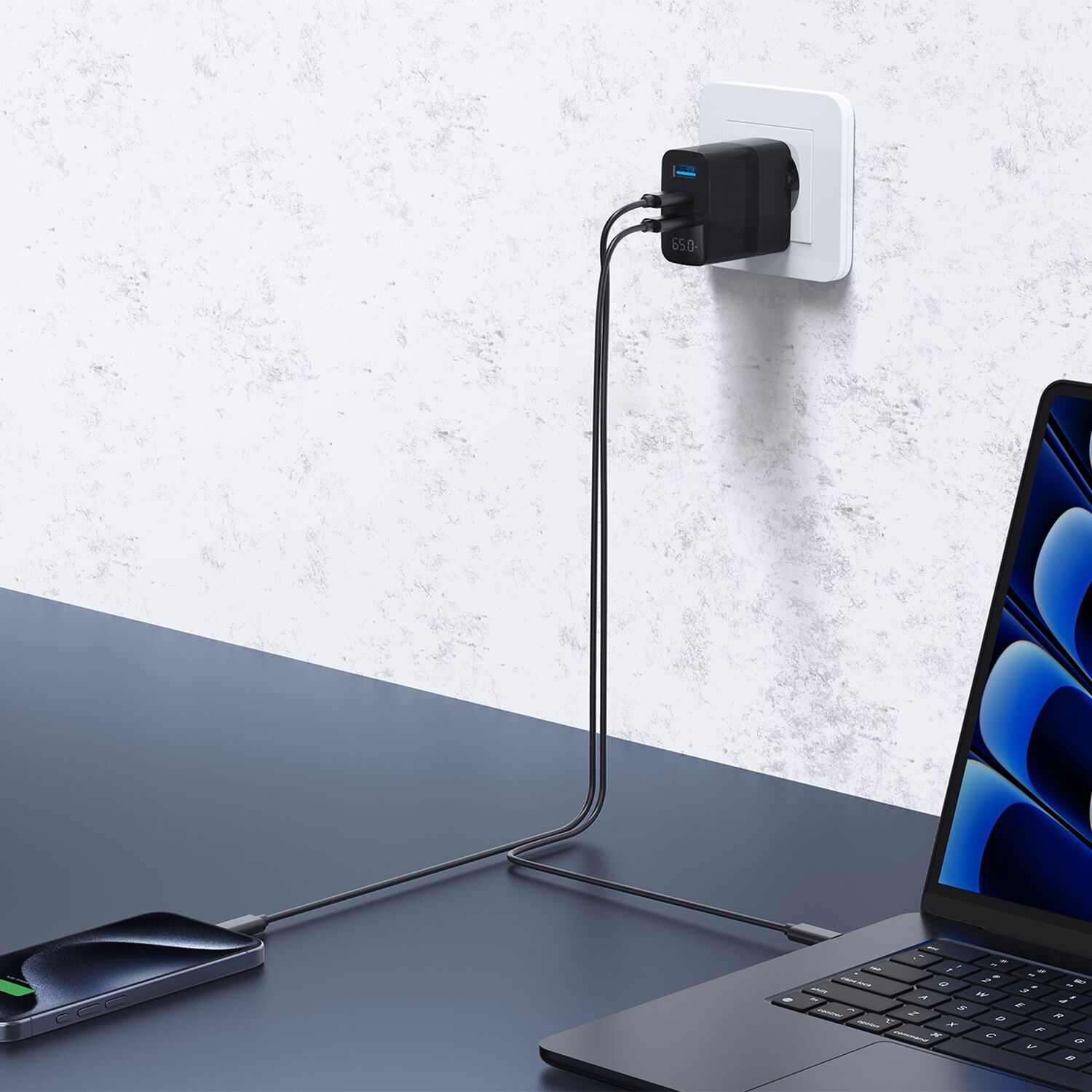 Cargador Port&aacute;til Carga R&aacute;pida 65w + Cable Usb-c Master-g image number 10.0