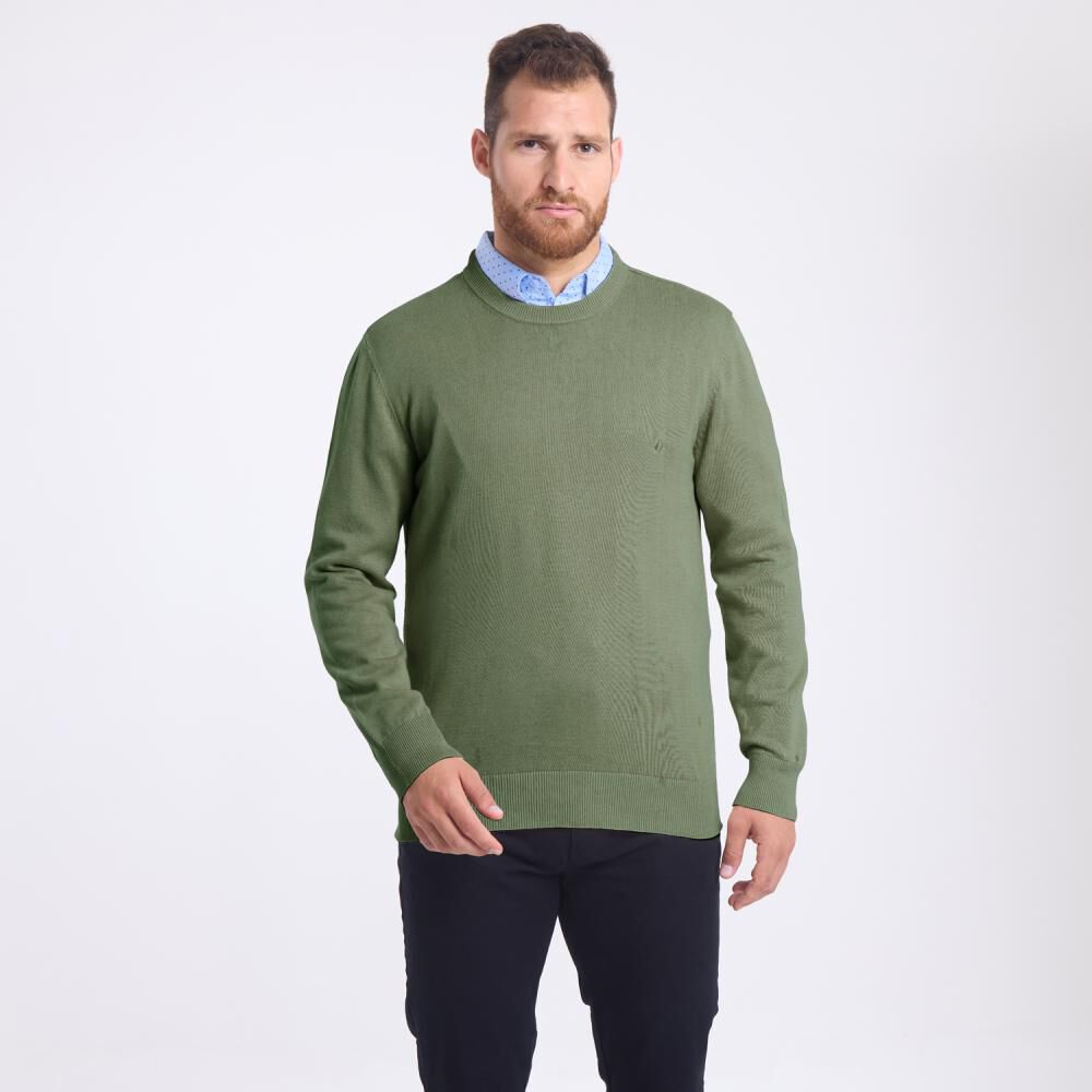 Sweater Liso Manga Larga Cuello Redondo Hombre Herald image number 0.0