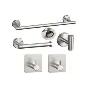 Set 5 Accesorios Ba&ntilde;o Acero Inoxidable Ba&ntilde;o F&aacute;cil Instalaci&oacute;n