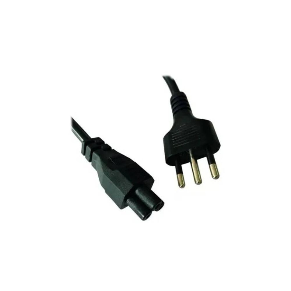 Cable De Poder Tipo Trebol 1.8 Mts Negro image number 3.0