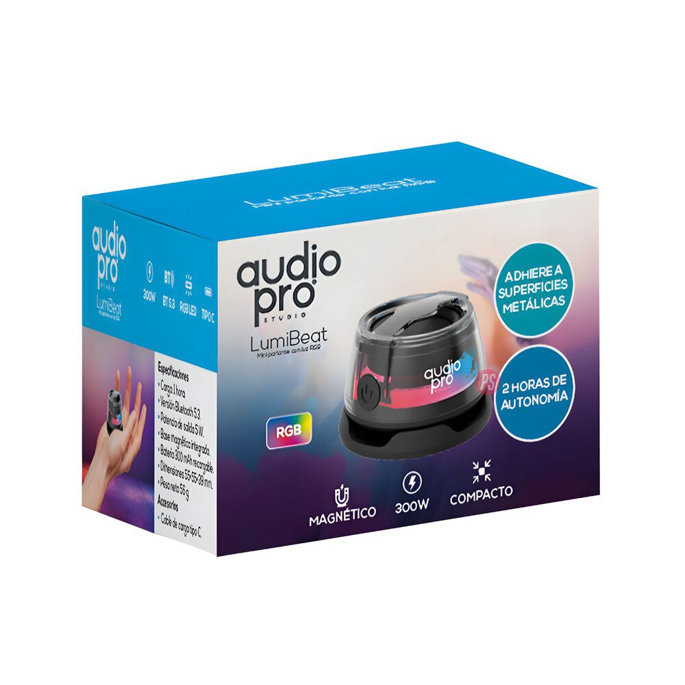 Parlante Mini Rgb 5w Magnetico Recargable Usb-c Colores - Ps image number 2.0