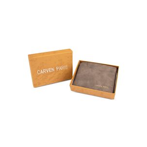 Billetera Hombre Jack Caf&eacute; Oscuro Con Monedero Carven Paris
