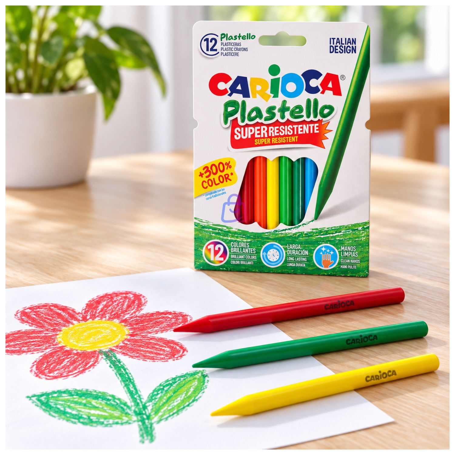 Crayones Carioca Plastello 12 Unidades Colores Lavables - Ps image number 2.0