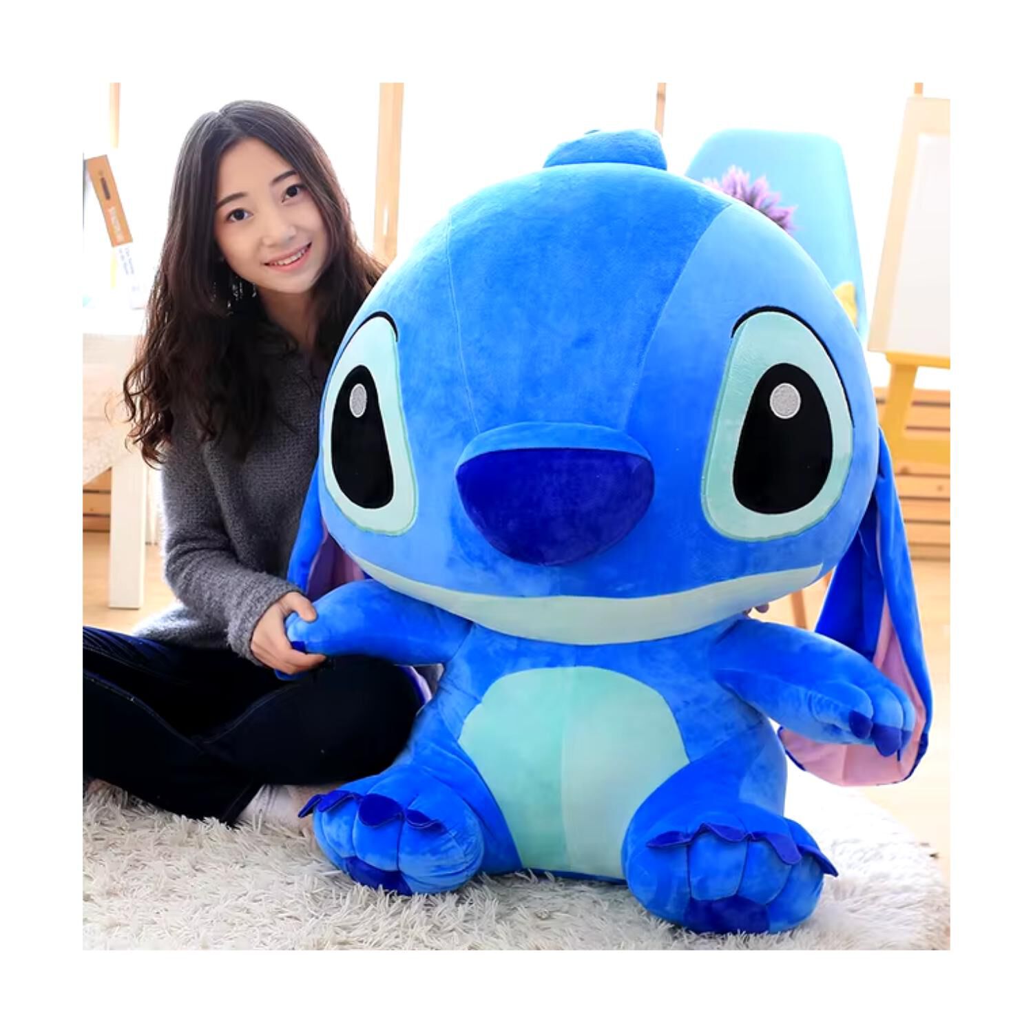 Juguete Peluche Stitch Bebe 80cm Azul image number 2.0