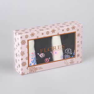 Calcetin 4x Giftbox Flores Mujer 50799-171