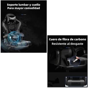 Silla Gamer Reclinable Y Reposa Pies Energy Roja Lubabycas
