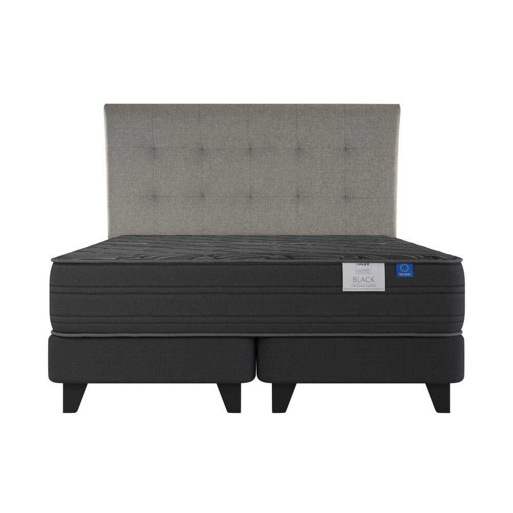 Cama Europea Flex Black Premium / 2 Plazas / Base Dividida image number 1.0