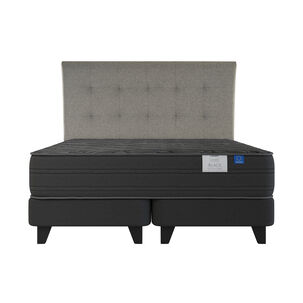 Cama Europea Flex Black Premium / 2 Plazas / Base Dividida