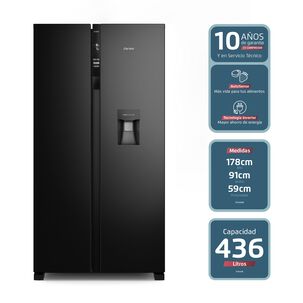 Refrigerador Fensa 436l No Frost Side By Side Sfx440b Negro