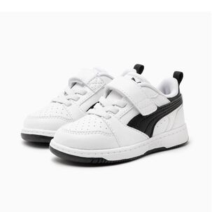 Zapatilla Infantil Unisex Puma Rebound V6 Lo Ac+ Ps Blanco/negro