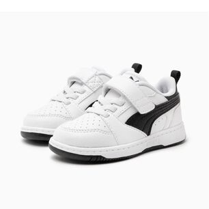 Zapatilla Infantil Unisex Puma Rebound V6 Lo Ac+ Ps Blanco/negro