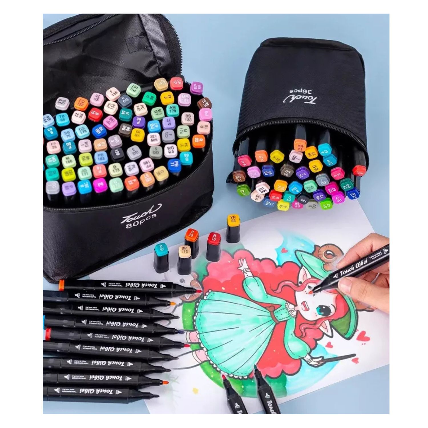 Pack 168 Rotuladores Colores Dibujo Profesional Estuche image number 2.0