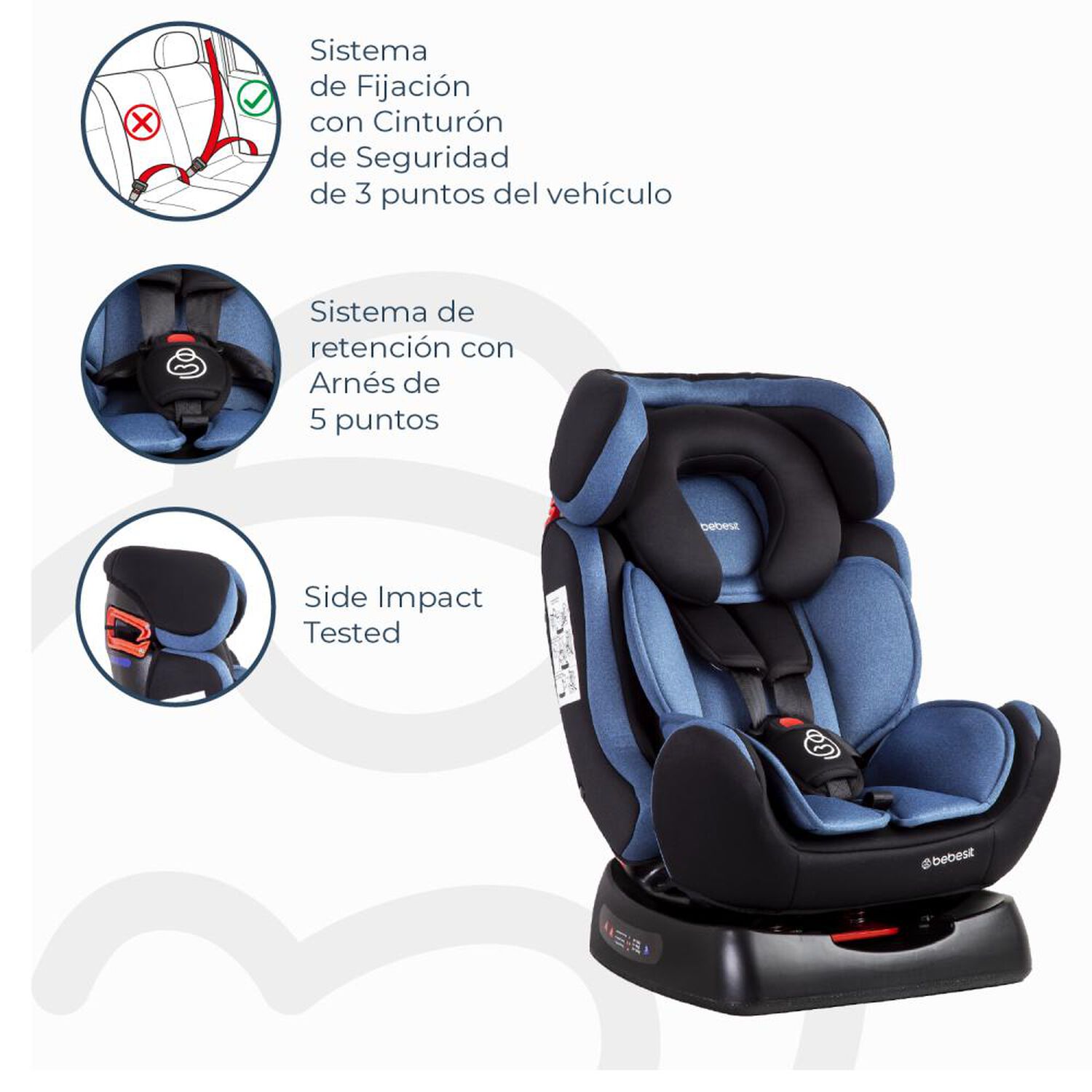 Silla De Auto Bebesit Orbit Lx Azul image number 4.0