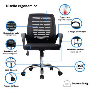 Silla Ejecutiva Ergon&oacute;mica Barcelona - Confort Y Estilo Para Tu Oficina