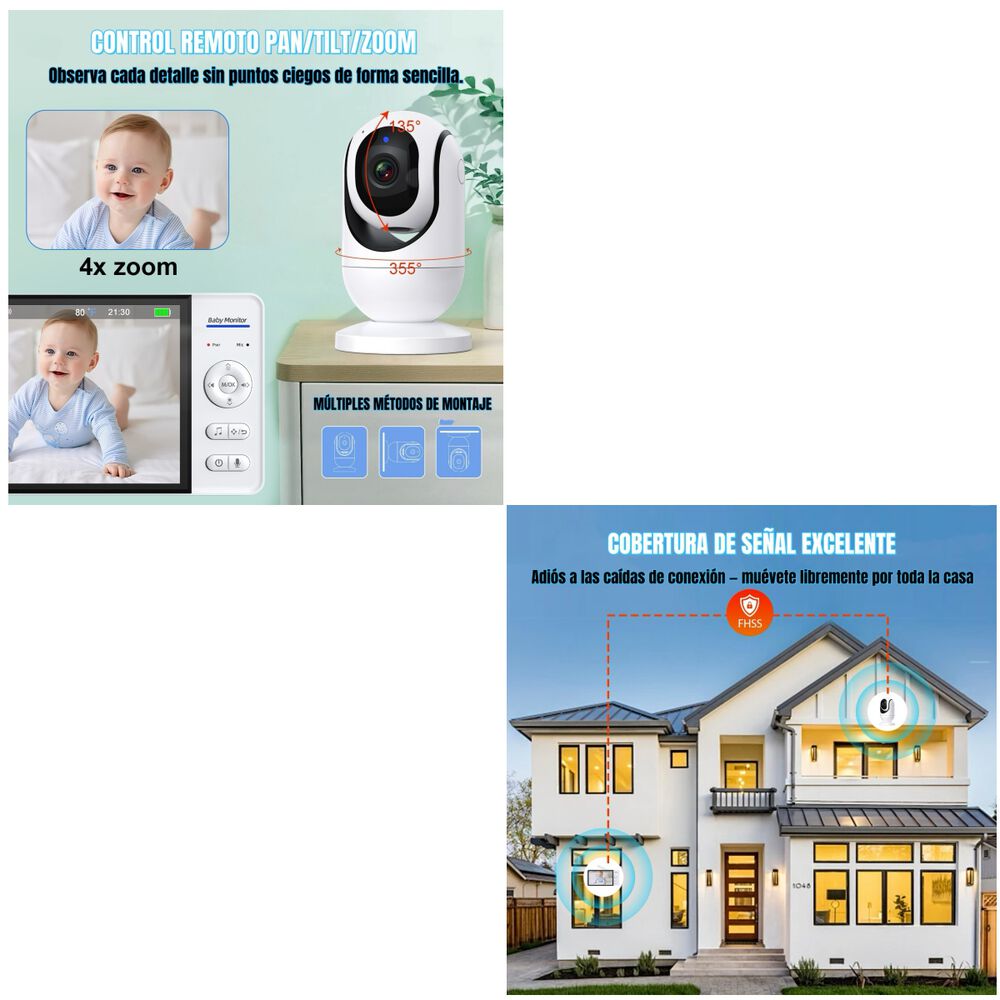 C&aacute;mara Monitor Inteligente Premium 7&Prime;1080p Abm780 Lubabycas image number 5.0