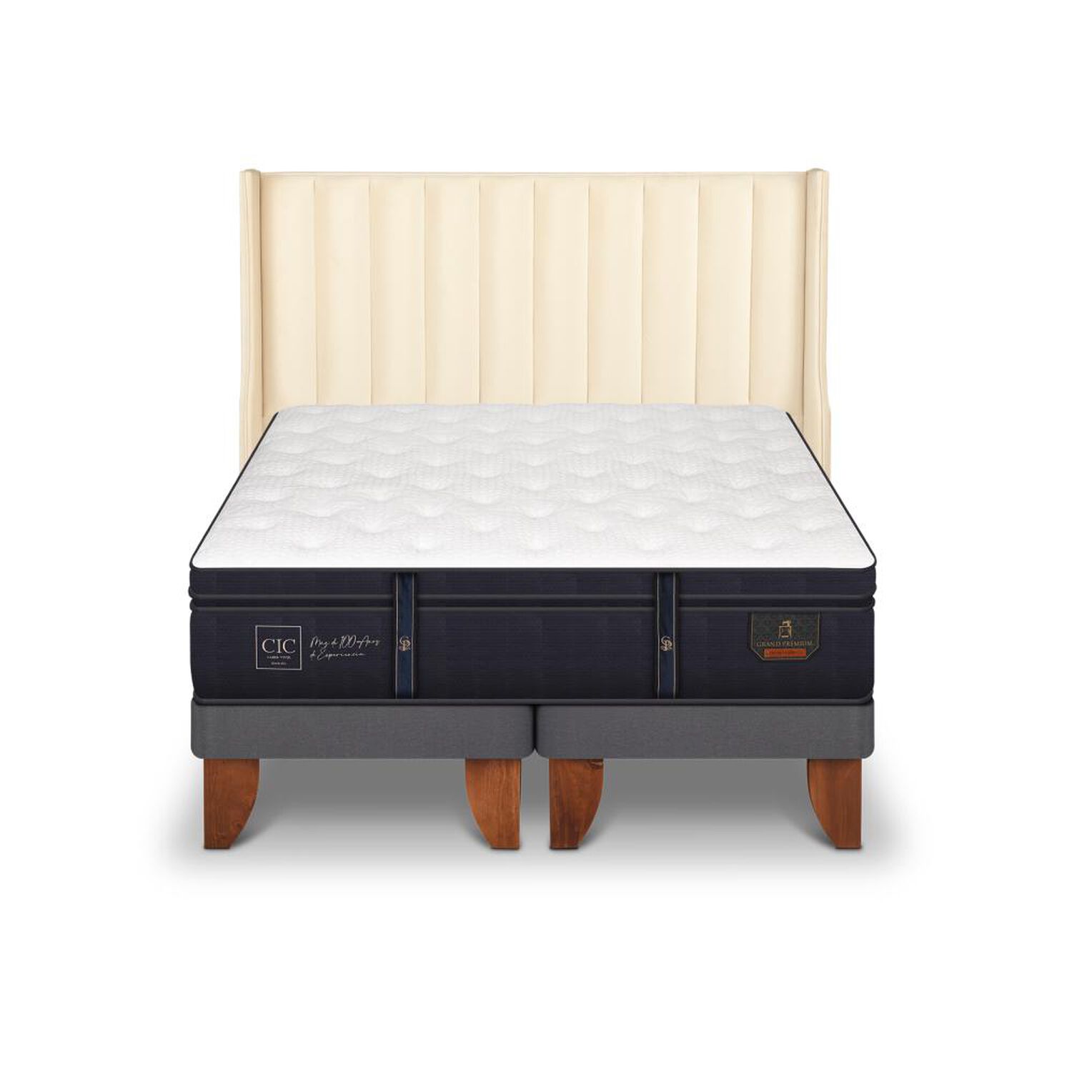 Cama Europea Cic Grand Premium / Super King / Base Dividida + Respaldo image number 0.0
