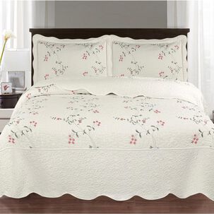 Quilt Andes Bordado Toronto Rosa