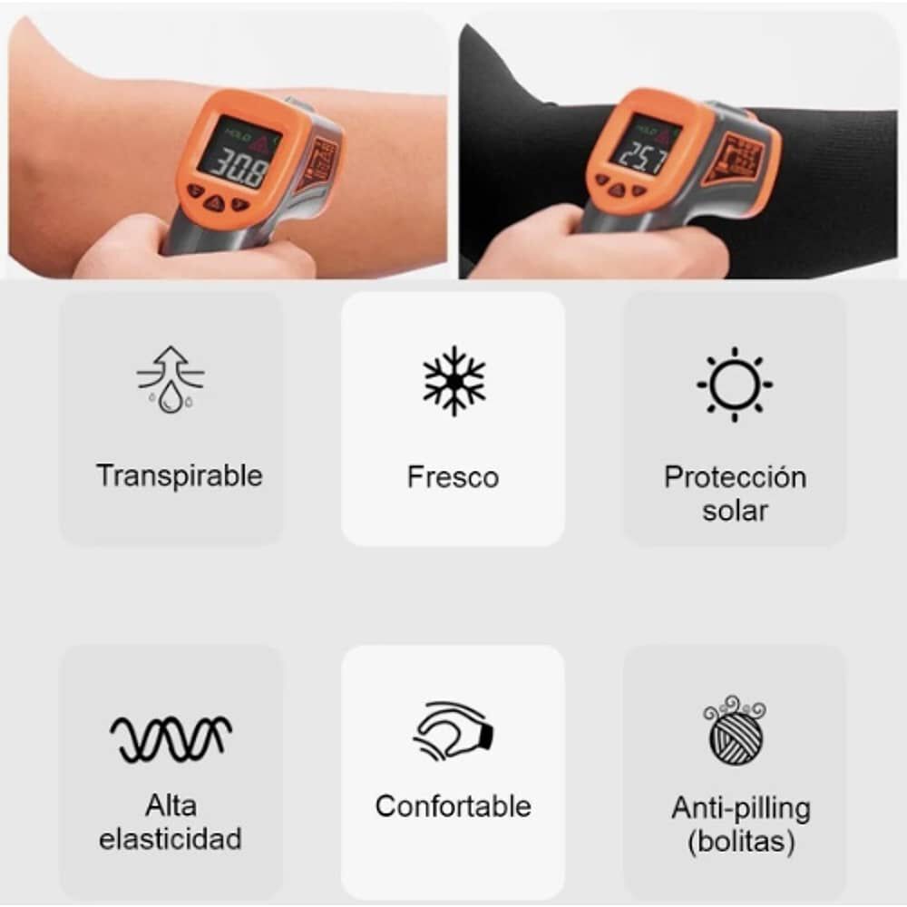 Par Mangas Uv Solar Deportivas Ciclismo Rockbros El&aacute;stico image number 3.0