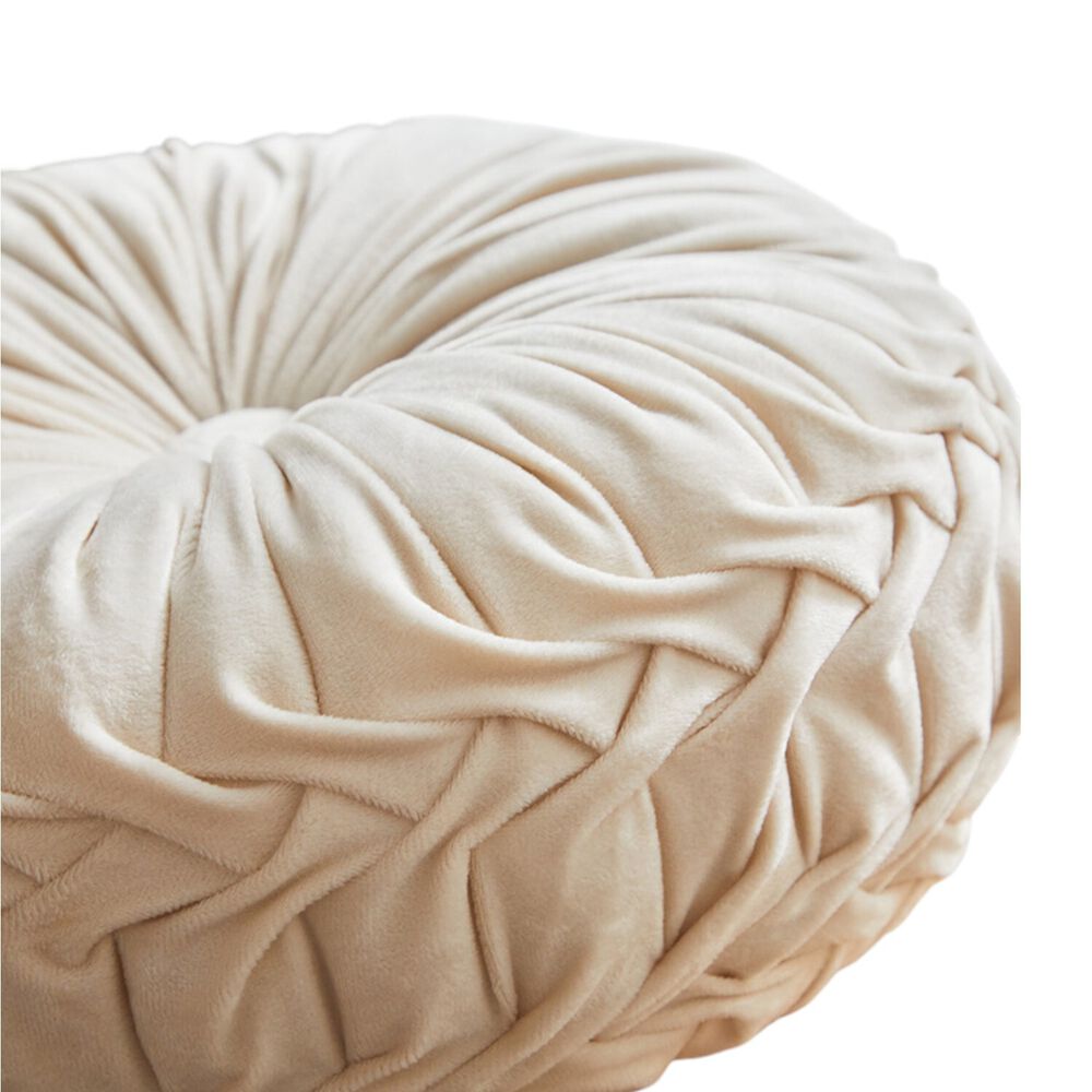 Cojin Redondo De Terciopelo Decorativo Elegante 37cm Turquesa Crt-8 image number 4.0