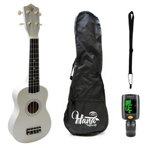Full Pack Ukelele Soprano Hana Blanco+clip+strap. Allegro