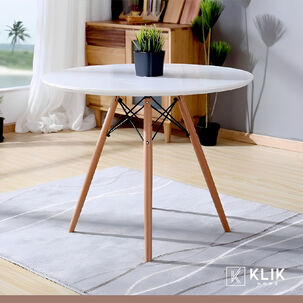 Mesa De Comedor Eames 100cm Redonda - Blanca
