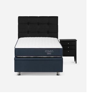 Boxet Rosen Upline / 1 Plaza / Base Normal + Set De Maderas Issey Grafito