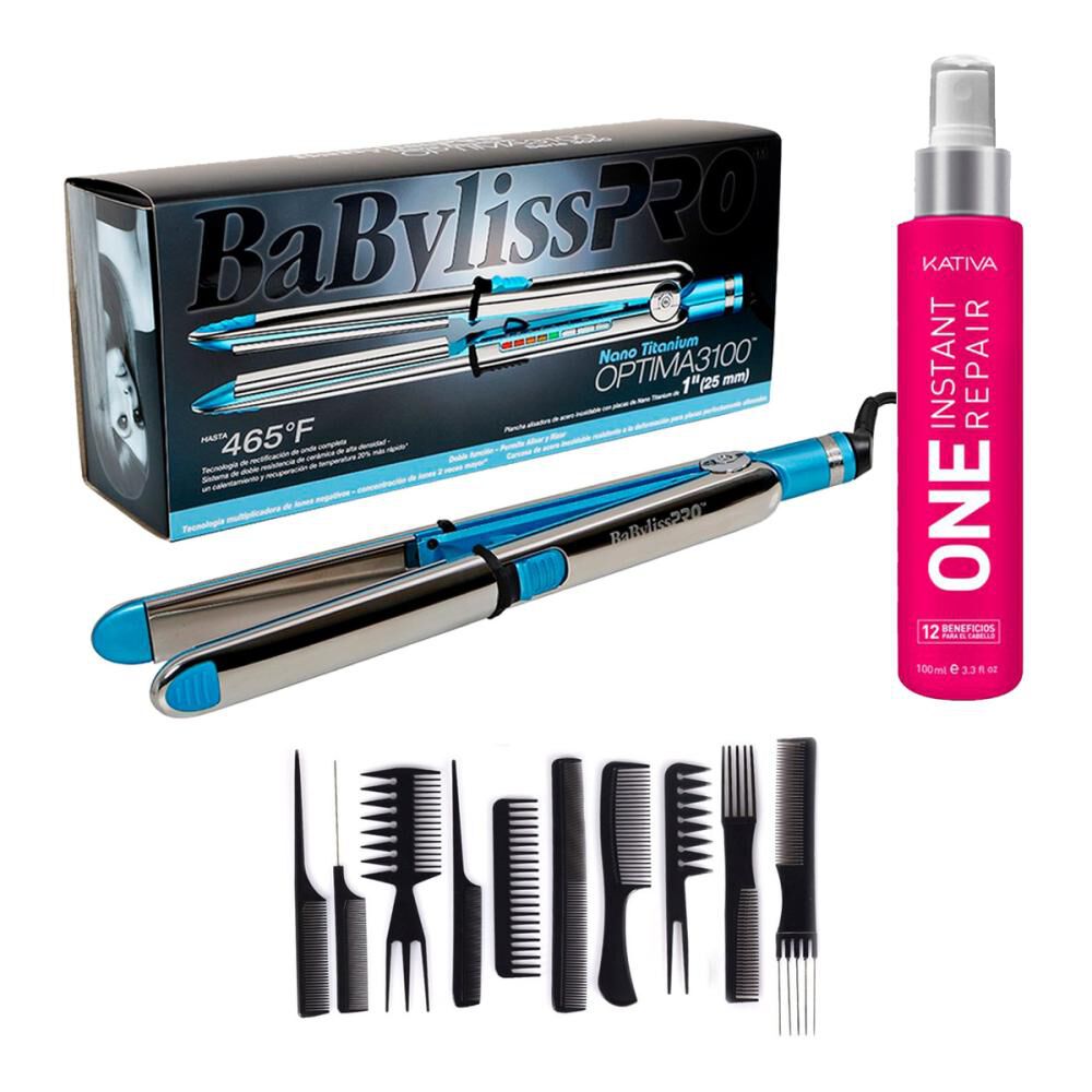 Alisador Babylisspro &Oacute;ptima 3100 Protector T&eacute;rmico Kativa Peinetas image number 0.0