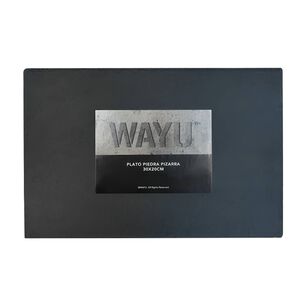 Plato Rectangular Piedra Pizarra 30 Cm Wayu
