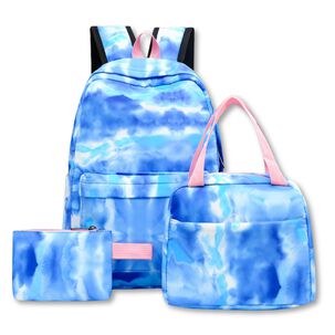 JUMP KIDS Pack Mochila Lonchera Estuche 43cm Juvenil Escolar Gradient Sky Blue