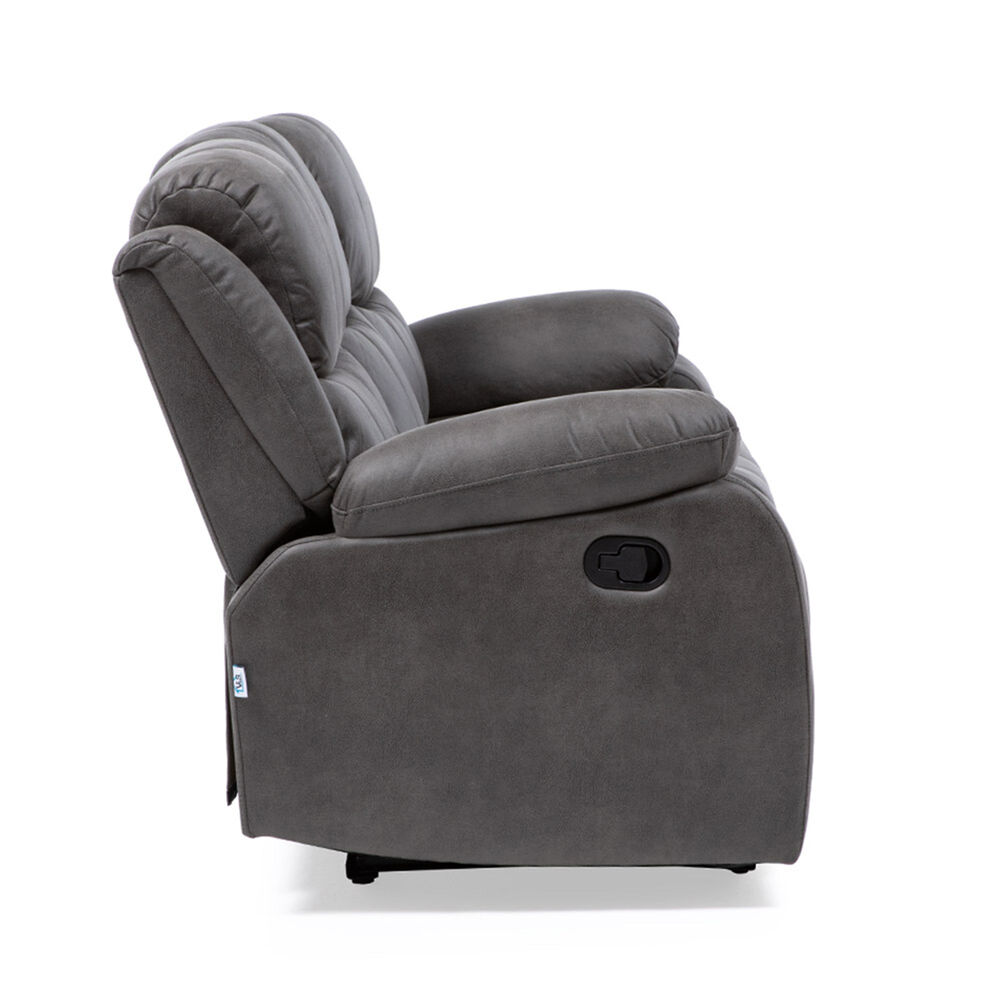 Sofa Gris 3 Cuerpos Reclinable Con Posavasos image number 4.0