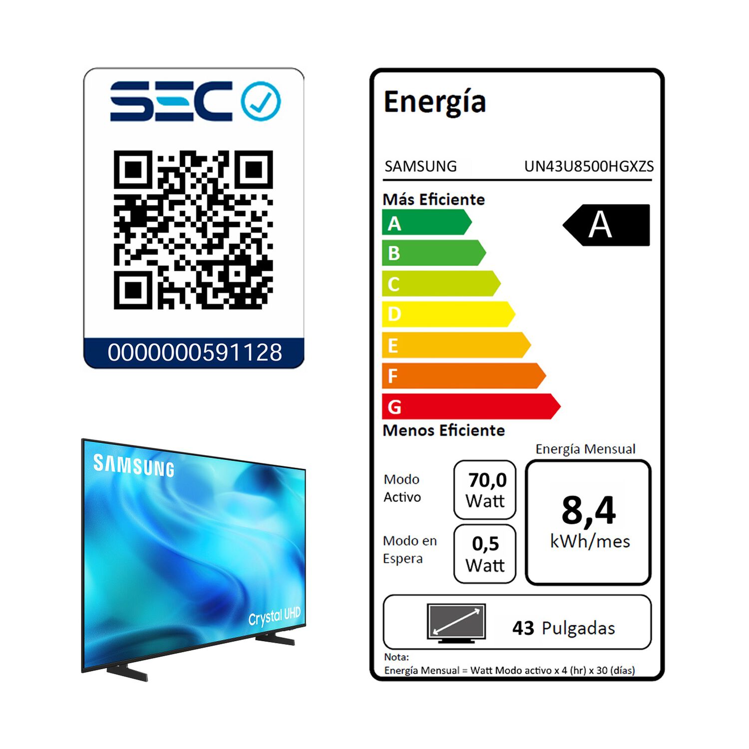 43 Crystal Uhd U8500h 4k Samsung Smart Tv 2026 image number 7.0