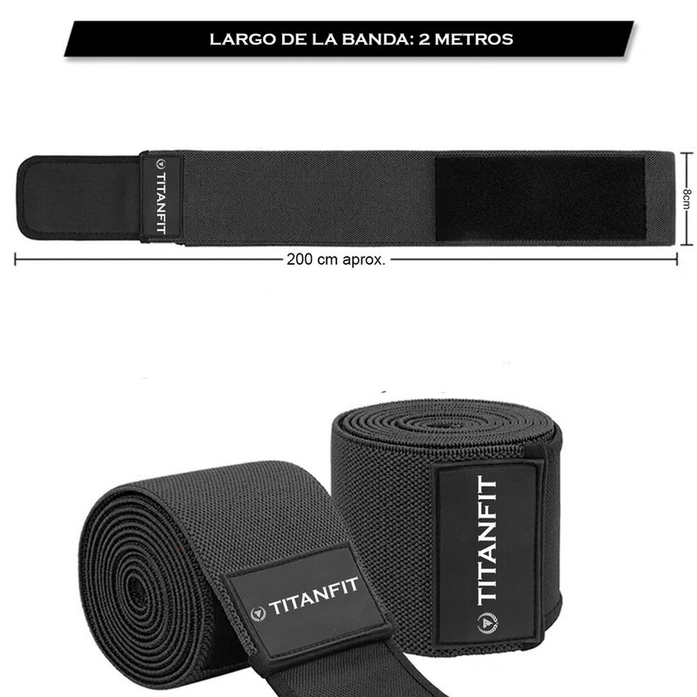 Rodillera Elastica Pelta Negra Titanfit image number 3.0