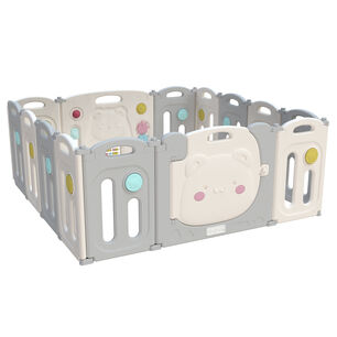 Corral Did&aacute;ctico De Juegos Plegable Kiddy Grey