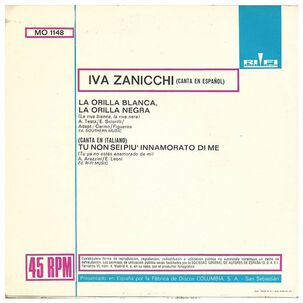 Iva Zanicchi - La Orilla Blanca, La Orilla Negra (en Espa&ntilde;ol) | 7" Single Vinilo Usado