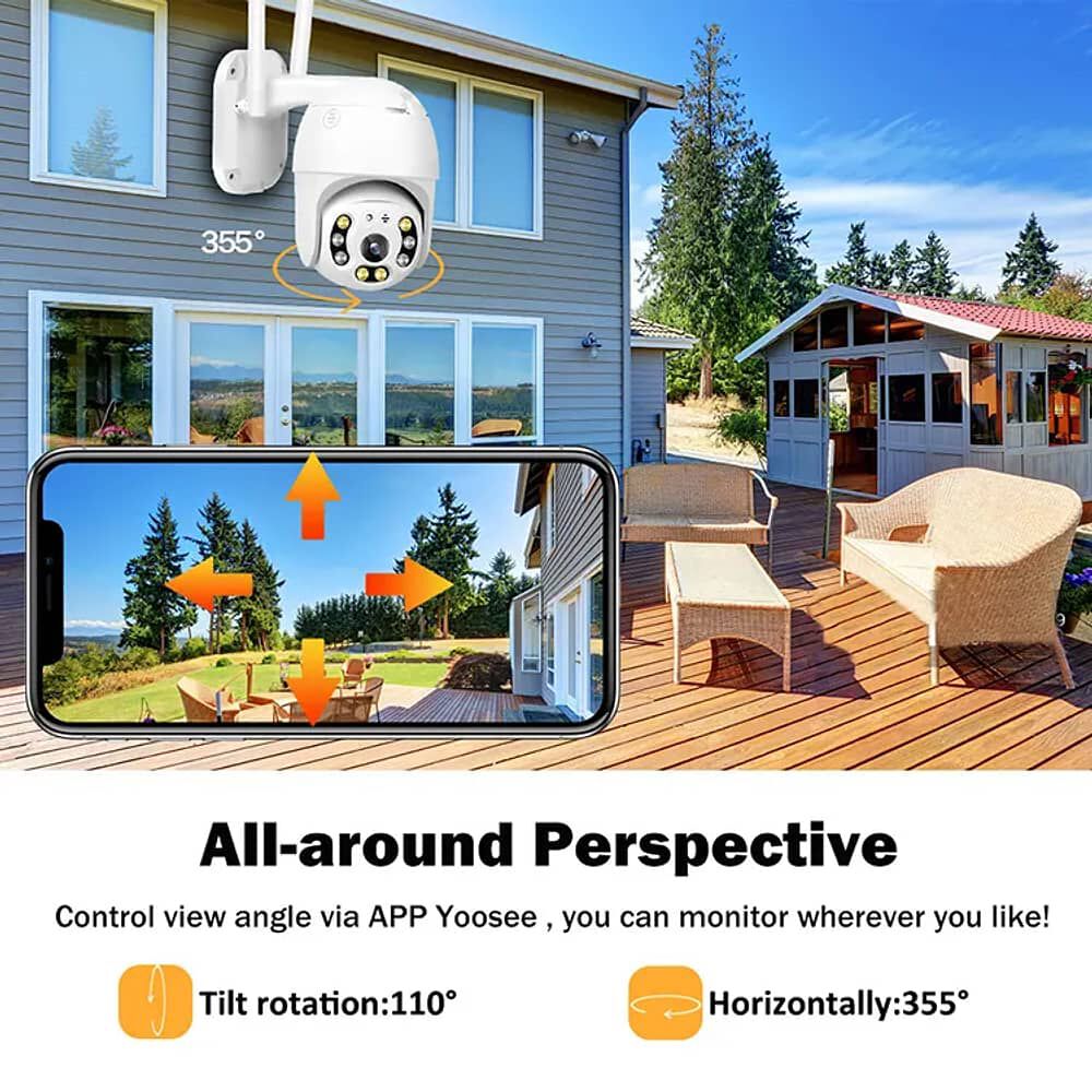 C&aacute;mara De Seguridad Rob&oacute;tica 1080p Ptz Wifi Waterproof Ip66 image number 9.0