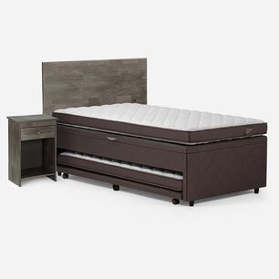 Bed Boxet Rosen Ergo T / 1.5 Plazas + Set de Maderas Tabor Tabor Grafito