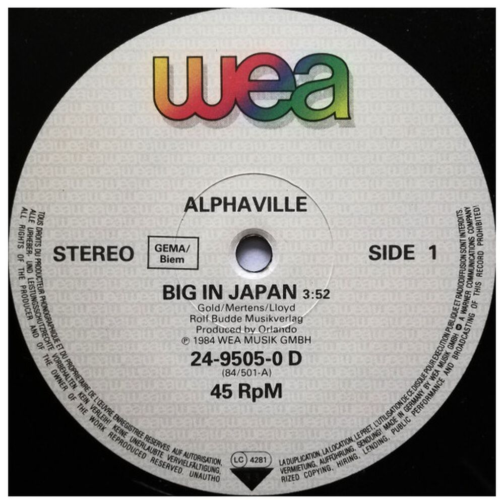 Alphaville - Big In Japan | 12" Maxi Single Usado image number 2.0